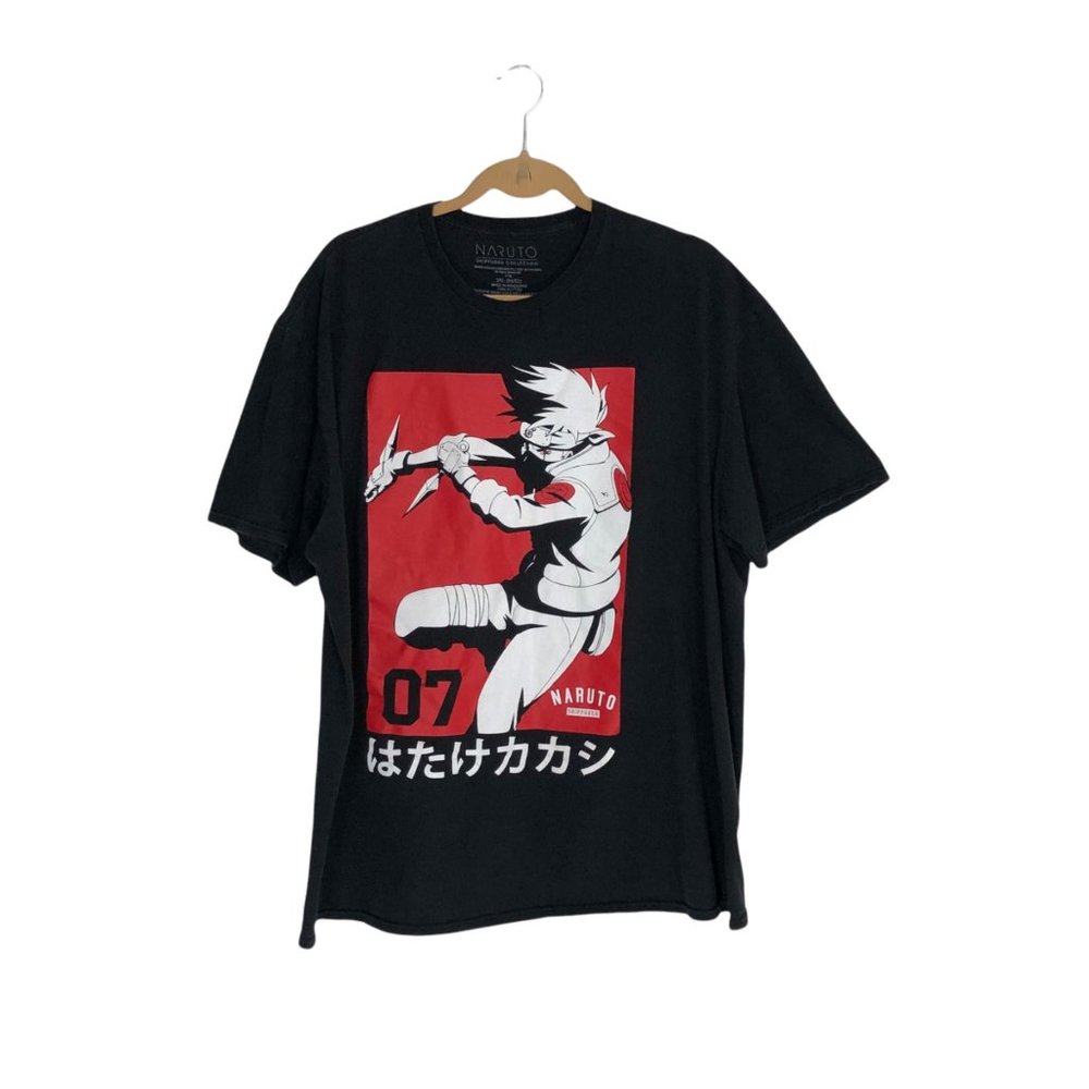 OKX Naruto Shippuden Collection 2XL Black Graphic T-Shirt Preowned